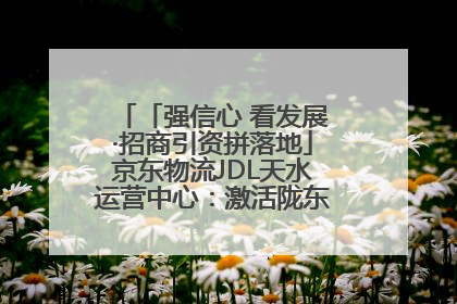 「强信心 看发展·招商引资拼落地」京东物流JDL天水运营中心：激活陇东南区域经济新引擎
