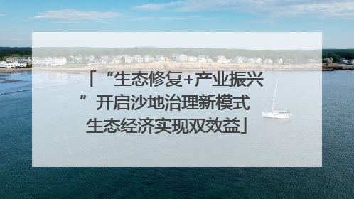 “生态修复+产业振兴”开启沙地治理新模式 生态经济实现双效益