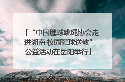 “中国毽球跳绳协会走进湖南·校园毽球送教”公益活动在岳阳举行