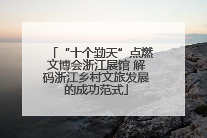 “十个勤天”点燃文博会浙江展馆 解码浙江乡村文旅发展的成功范式