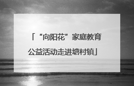 “向阳花”家庭教育公益活动走进塘村镇