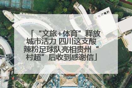 “文旅+体育”释放城市活力 四川这支酸辣粉足球队亮相贵州“村超”后收到感谢信