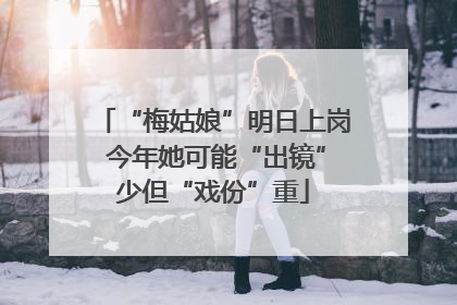 “梅姑娘”明日上岗 今年她可能“出镜”少但“戏份”重