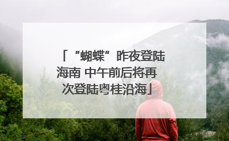 “蝴蝶”昨夜登陆海南 中午前后将再次登陆粤桂沿海