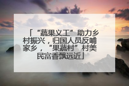 “蔬果义工”助力乡村振兴，归国人员反哺家乡，“果蔬村”村美民富香飘远近