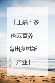 王婧：多肉云寄养 育出乡村新产业
