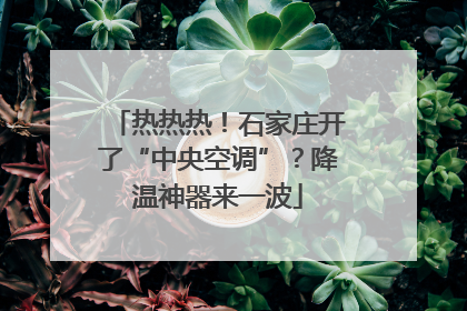 热热热！石家庄开了“中央空调”？降温神器来一波