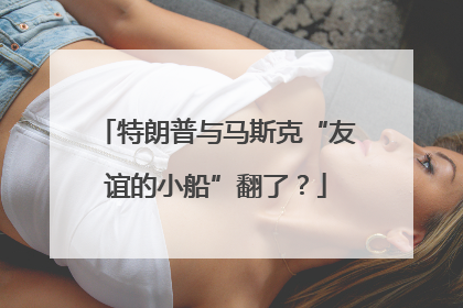特朗普与马斯克“友谊的小船”翻了？