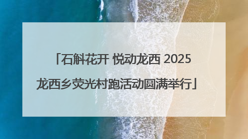 石斛花开 悦动龙西 2025龙西乡荧光村跑活动圆满举行