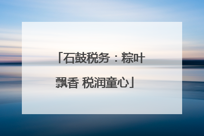 石鼓税务：粽叶飘香 税润童心