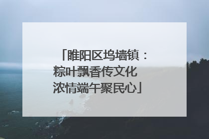 睢阳区坞墙镇：粽叶飘香传文化 浓情端午聚民心