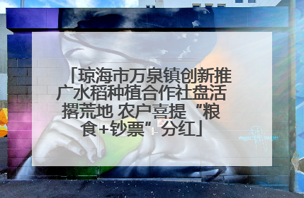 琼海市万泉镇创新推广水稻种植合作社盘活撂荒地 农户喜提“粮食+钞票”分红