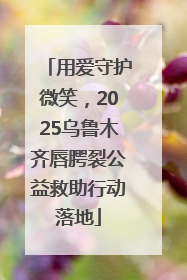 用爱守护微笑，2025乌鲁木齐唇腭裂公益救助行动落地