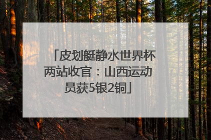 皮划艇静水世界杯两站收官：山西运动员获5银2铜
