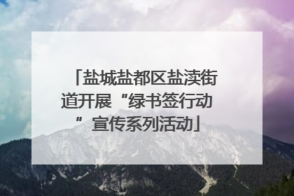 盐城盐都区盐渎街道开展“绿书签行动”宣传系列活动