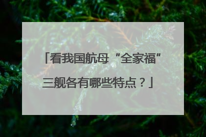 看我国航母“全家福” 三舰各有哪些特点？