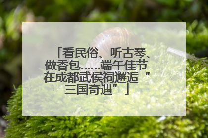 看民俗、听古琴、做香包……端午佳节在成都武侯祠邂逅“三国奇遇”