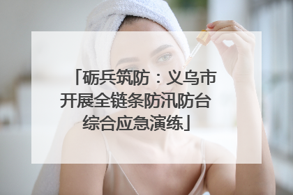 砺兵筑防：义乌市开展全链条防汛防台综合应急演练