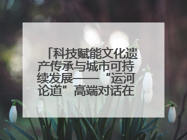 科技赋能文化遗产传承与城市可持续发展——“运河论道”高端对话在京举办
