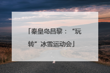 秦皇岛昌黎：“玩转”冰雪运动会