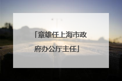 章雄任上海市政府办公厅主任