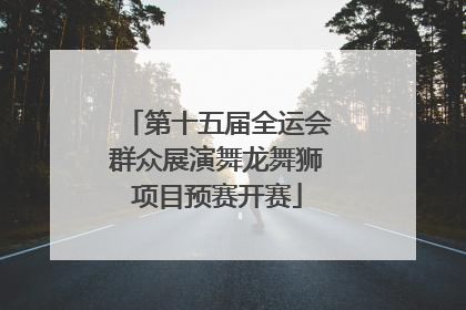 第十五届全运会群众展演舞龙舞狮项目预赛开赛