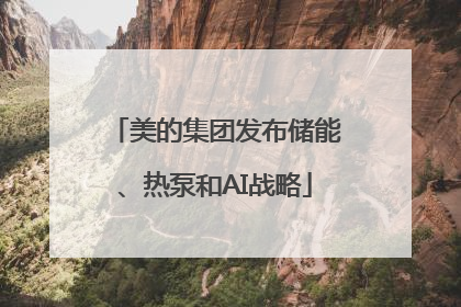 美的集团发布储能、热泵和AI战略