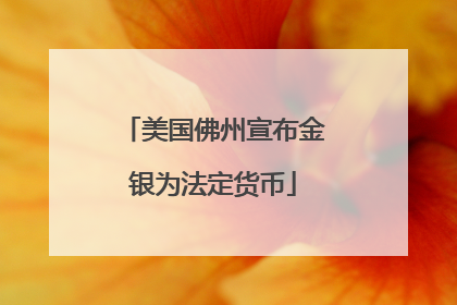 美国佛州宣布金银为法定货币