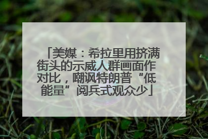 美媒：希拉里用挤满街头的示威人群画面作对比，嘲讽特朗普“低能量”阅兵式观众少