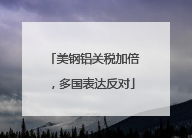 美钢铝关税加倍，多国表达反对