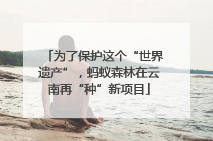 为了保护这个“世界遗产”，蚂蚁森林在云南再“种”新项目
