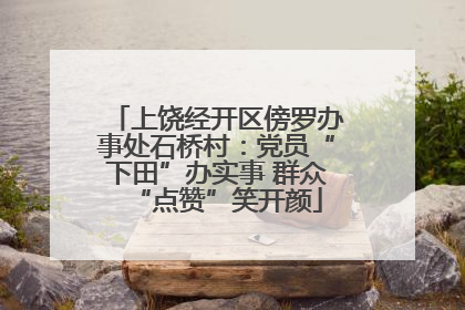 上饶经开区傍罗办事处石桥村：党员“下田”办实事 群众“点赞”笑开颜