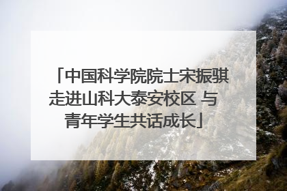中国科学院院士宋振骐走进山科大泰安校区 与青年学生共话成长