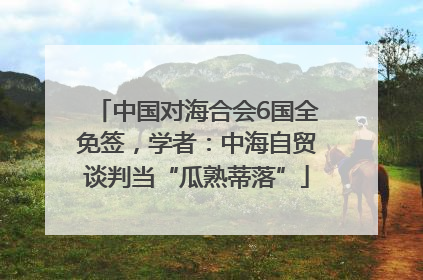 中国对海合会6国全免签，学者：中海自贸谈判当“瓜熟蒂落”