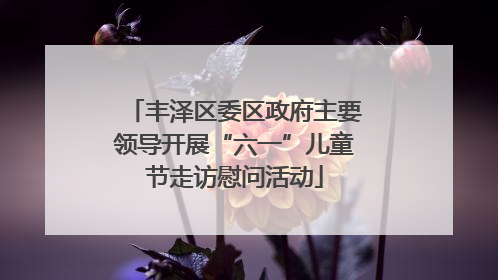 丰泽区委区政府主要领导开展“六一”儿童节走访慰问活动