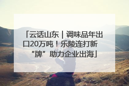 云话山东｜调味品年出口20万吨！乐陵连打新“牌”助力企业出海