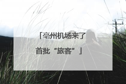 亳州机场来了首批“旅客”