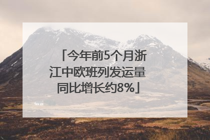 今年前5个月浙江中欧班列发运量同比增长约8%