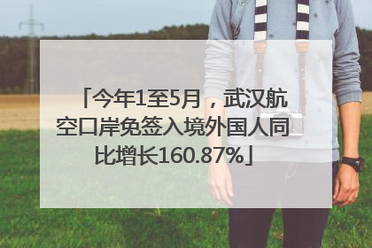 今年1至5月，武汉航空口岸免签入境外国人同比增长160.87%
