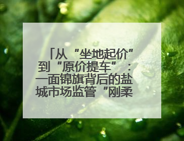 从“坐地起价”到“原价提车”：一面锦旗背后的盐城市场监管“刚柔并济”