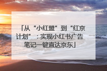 从“小红盟”到“红京计划”：实现小红书广告笔记一键直达京东