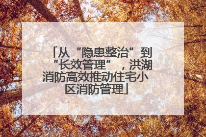 从“隐患整治”到“长效管理”，洪湖消防高效推动住宅小区消防管理