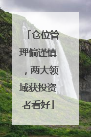 仓位管理偏谨慎，两大领域获投资者看好