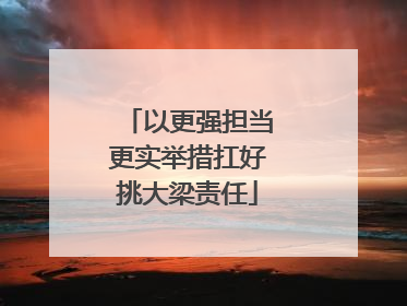 以更强担当更实举措扛好挑大梁责任