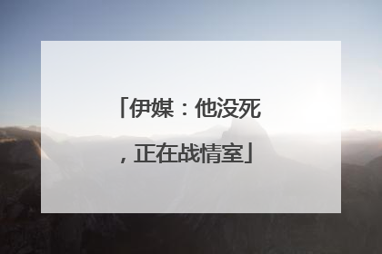伊媒：他没死，正在战情室