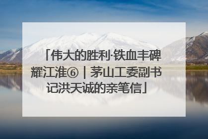 伟大的胜利·铁血丰碑耀江淮⑥｜茅山工委副书记洪天诚的亲笔信