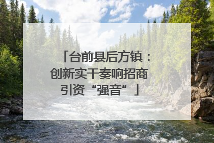 台前县后方镇：创新实干奏响招商引资“强音”