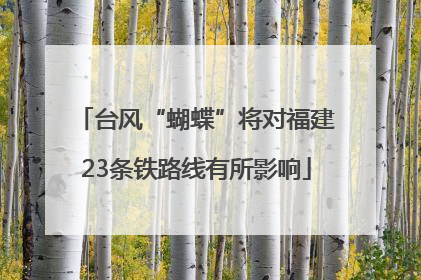 台风“蝴蝶”将对福建23条铁路线有所影响