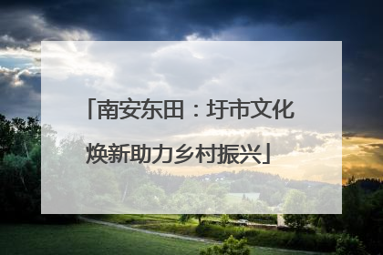 南安东田：圩市文化焕新助力乡村振兴