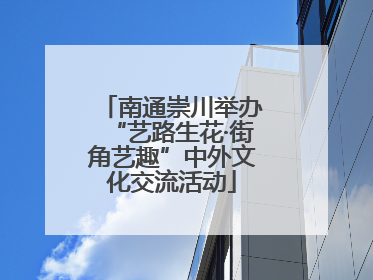 南通崇川举办“艺路生花·街角艺趣”中外文化交流活动